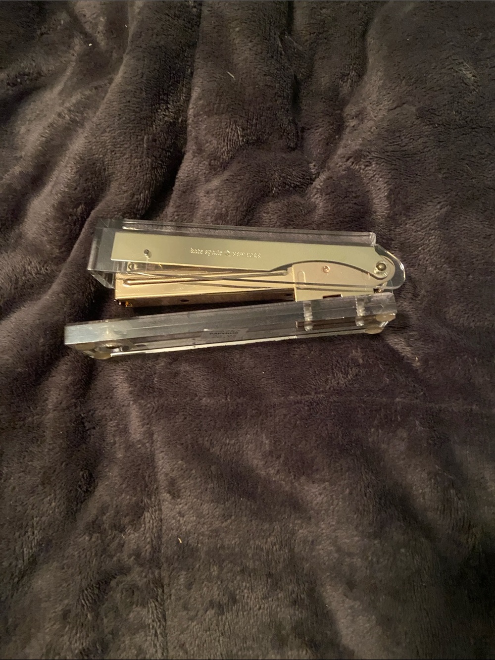 kate spade Clear Acrylic Stapler with Gold Hardware